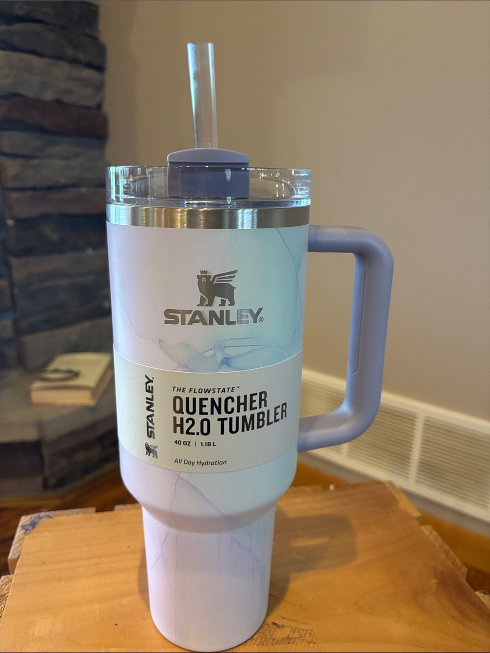 Stanley Quencher H2.0 Tumbler - Watercolor Dusk with Clear Lid